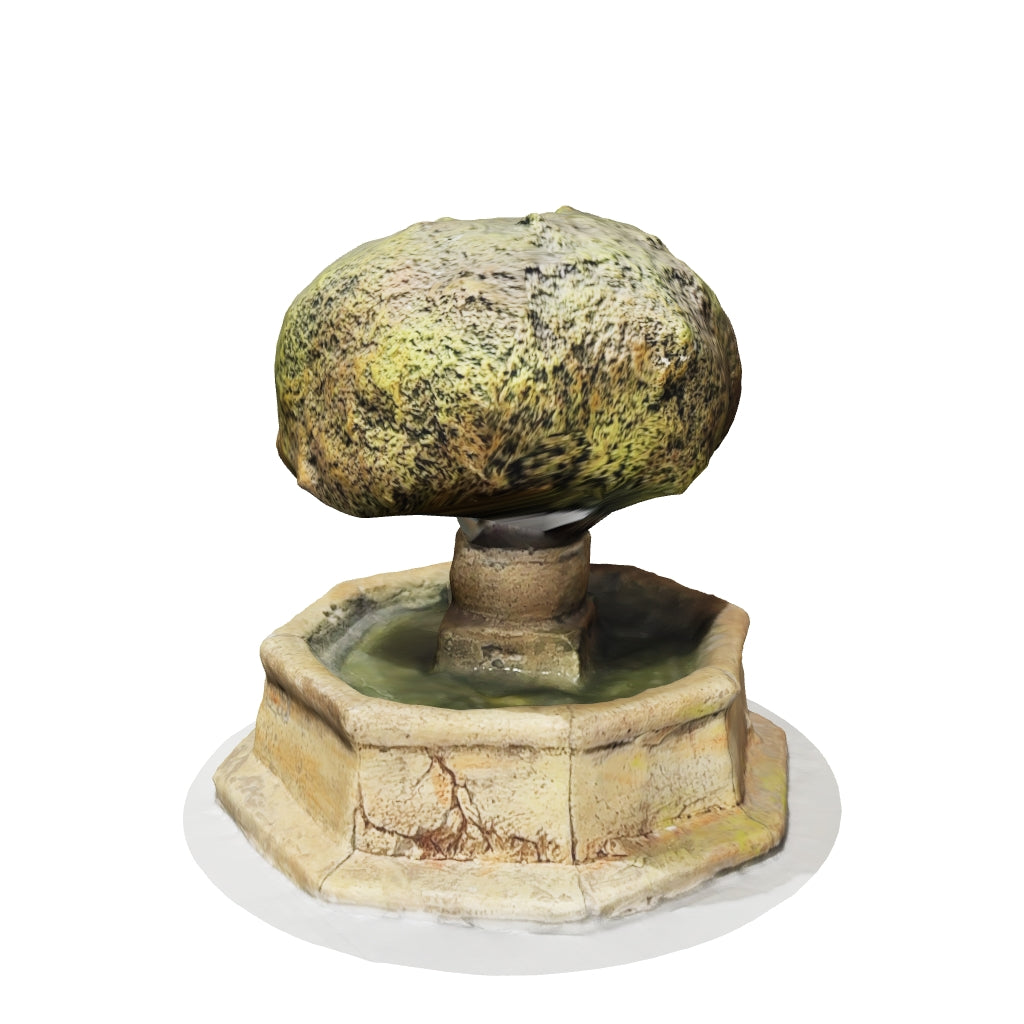 Fontaine avec arbre